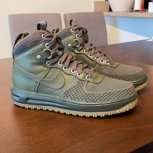 Nike LunarForce 1 Duckboot Olive with Gum bottom
